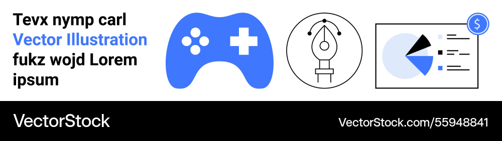 Gaming controller creative design tool and data Gaming controller creative design tool and data vector image