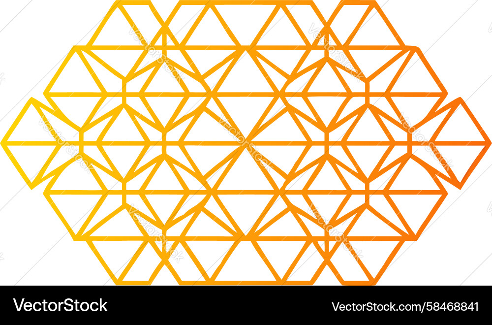 Golden Hexagonal Pattern Vector Image