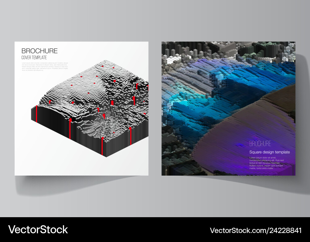 Minimal layout of two square format covers Minimal layout of two square format covers vector image