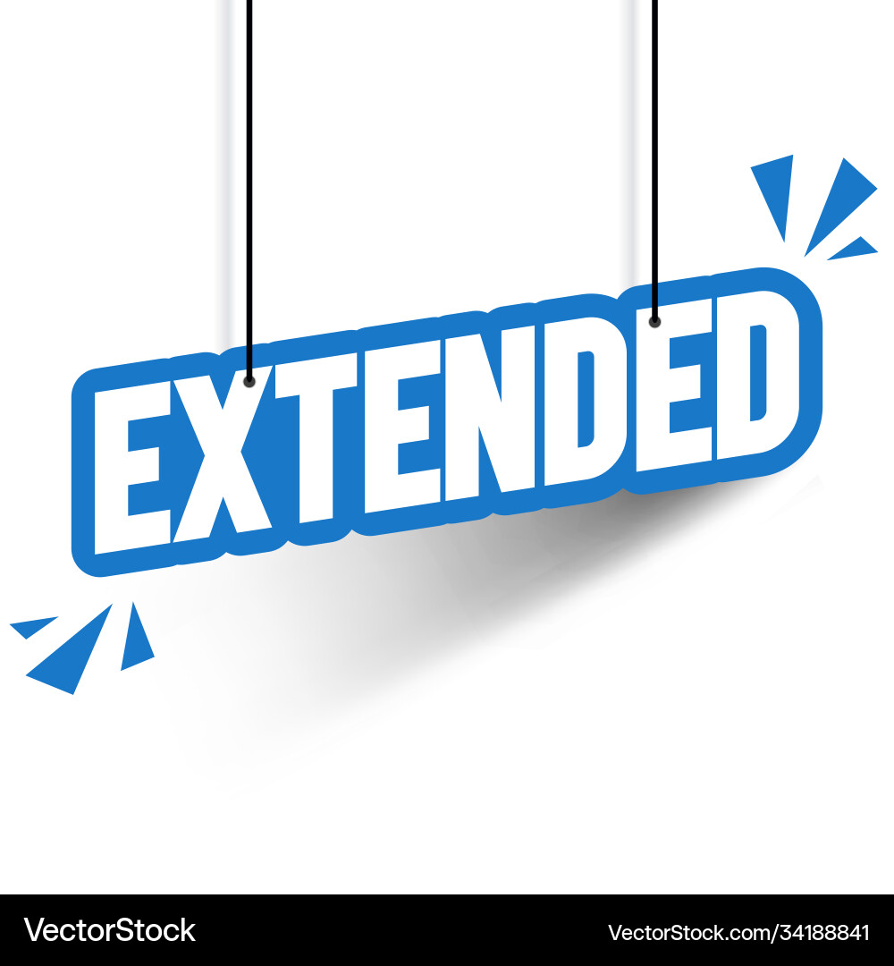 Modern Extended Label with Text vector image