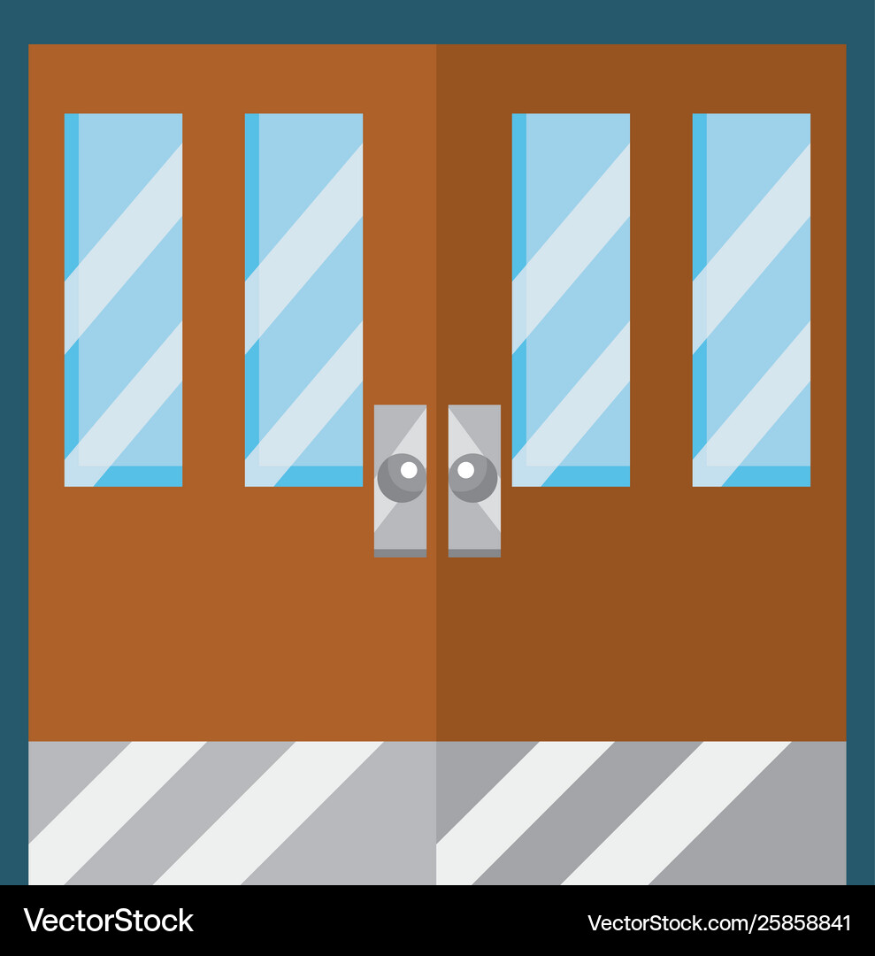 School Classroom Door – Royalty-Free Vector | VectorStock, image size:989x1080