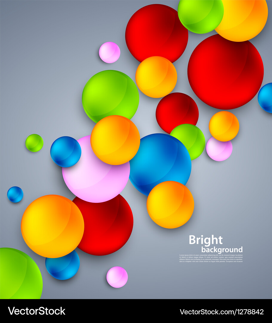 Abstract background with colorful bubbles Vector Image