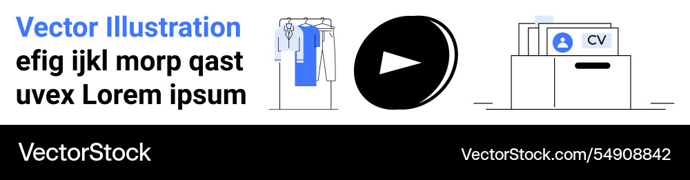 Digital recruitment workflow from automated video Digital recruitment workflow from automated video vector image