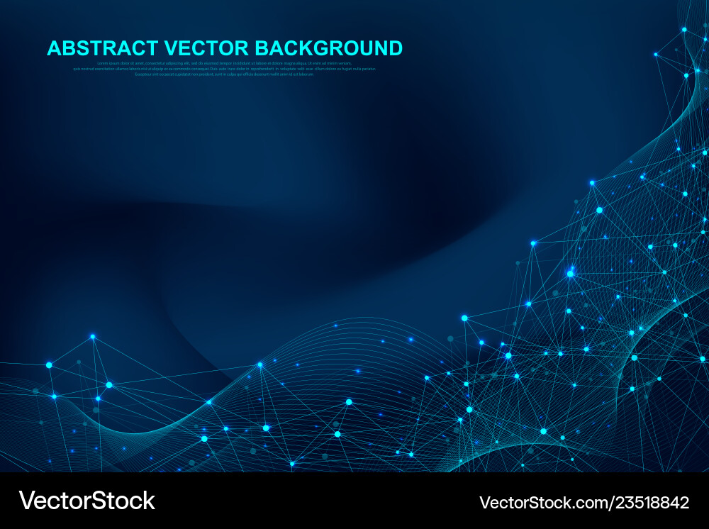 Futuristic abstract background blockchain vector image