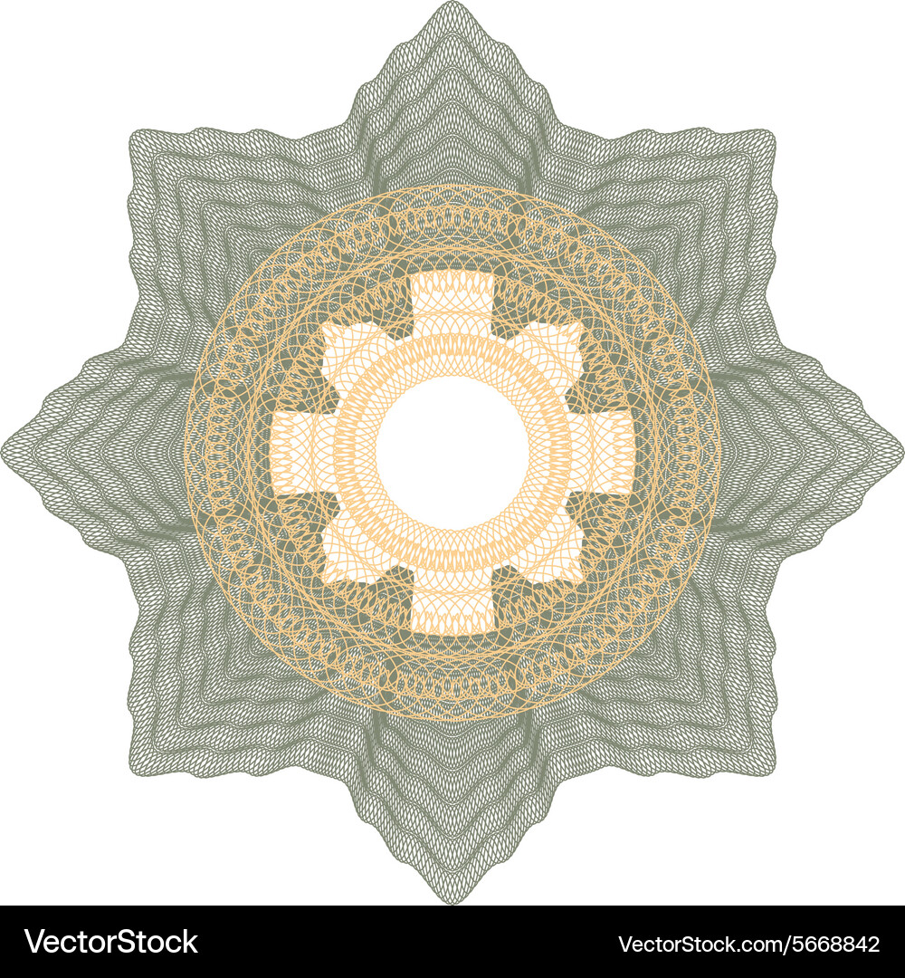 Guilloche element for design certificate Vector Image