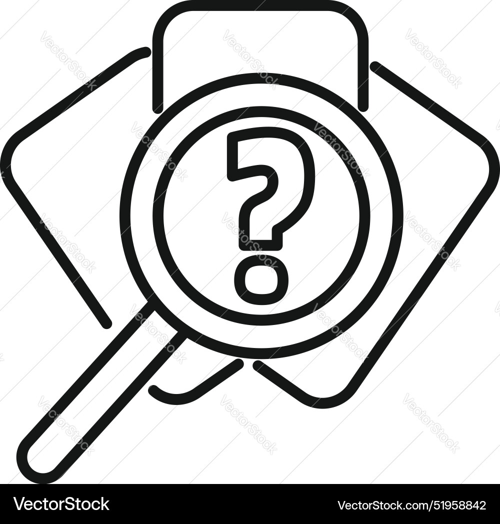 Magnifying glass exploring question marks Magnifying glass exploring question marks vector image