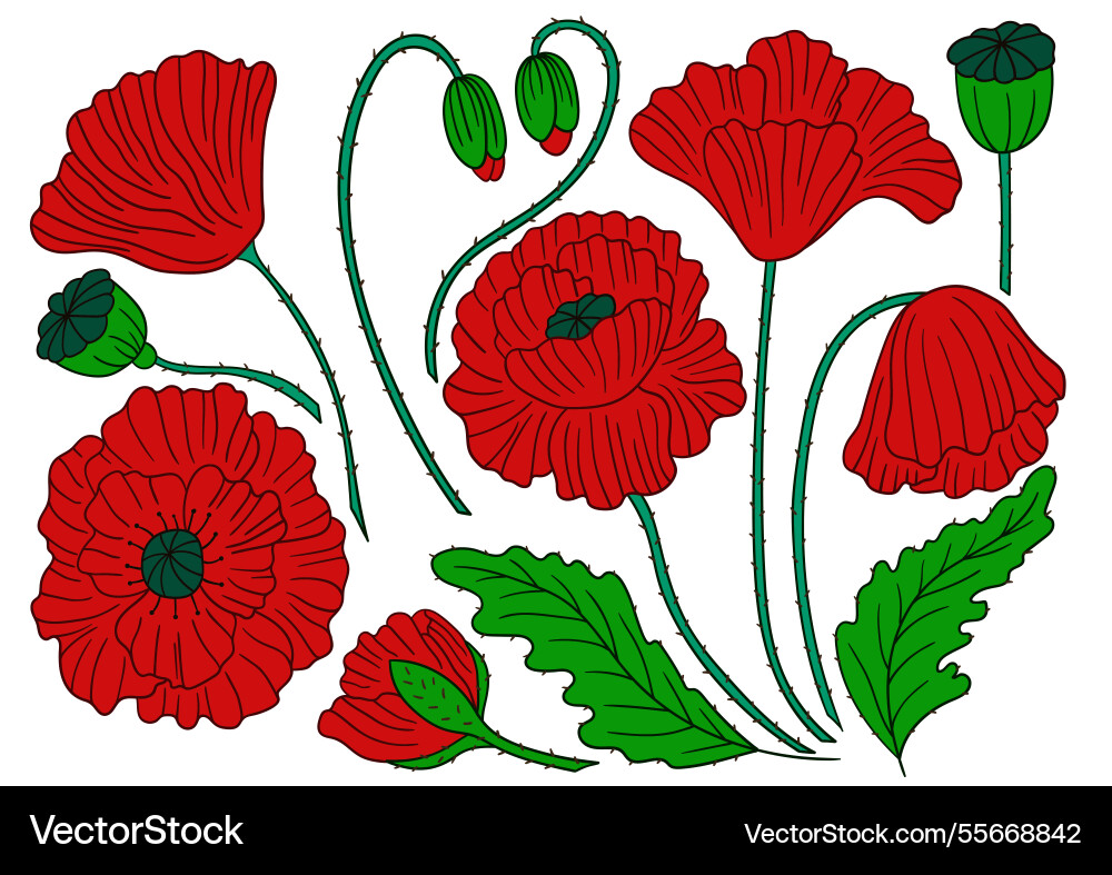 Set of color in hand draw style Set of color in hand draw style vector image