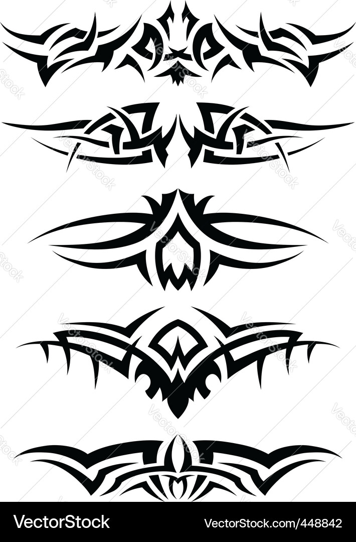 Tribal Tattoo Patterns vector image