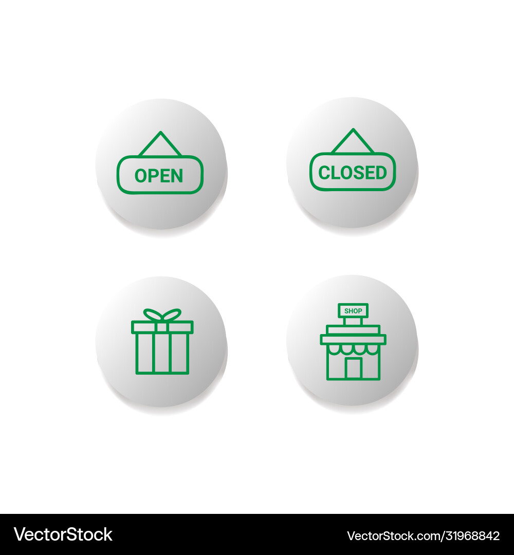 User interface e commerce icon button collection vector image