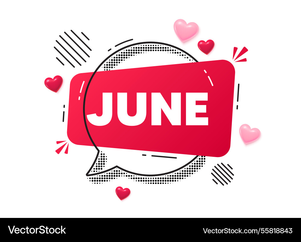 June month icon event schedule jun date chat June month icon event schedule jun date chat Vector Image