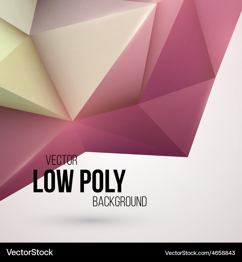 Low Poly Triangular Background vector image