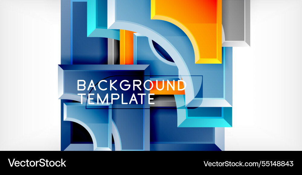 Square arrow shapes with round elements Square arrow shapes with round elements vector image