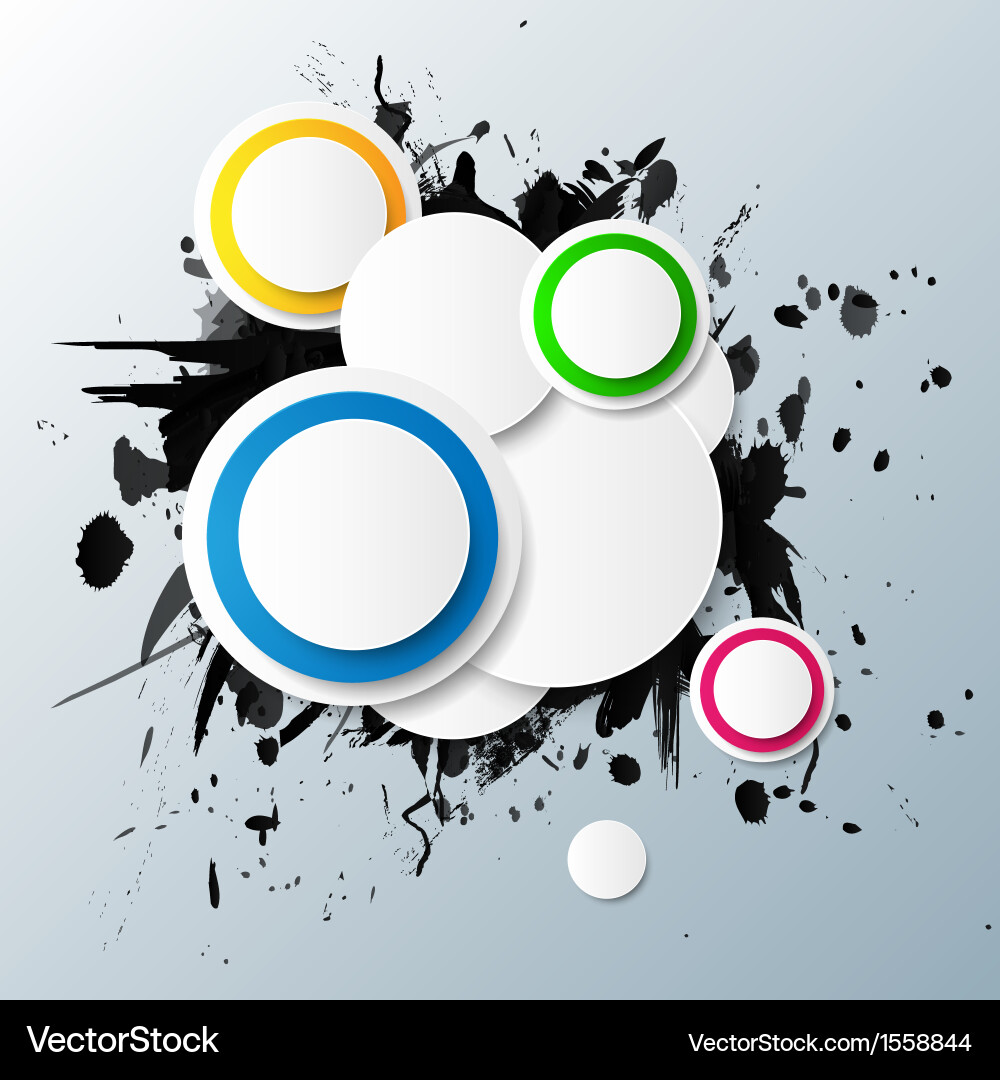 Abstract colorful background with circles Vector Image