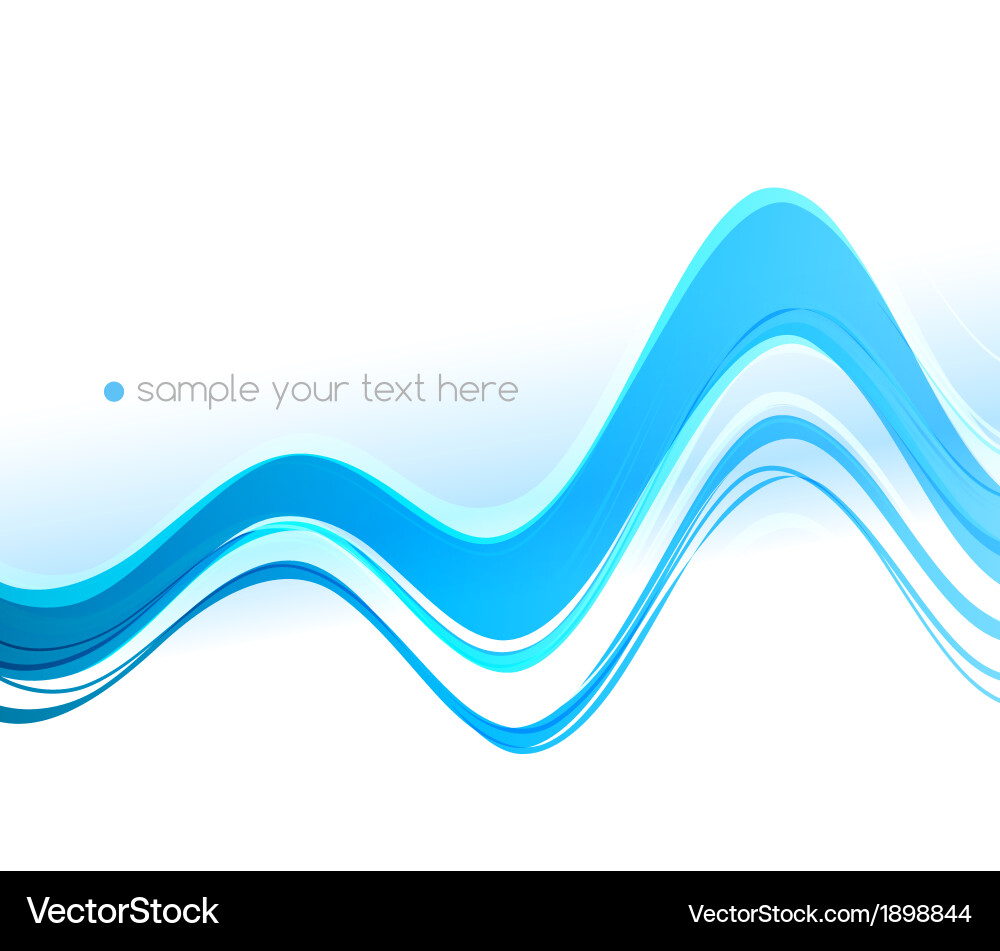 Blue abstract background with curved lines vector image