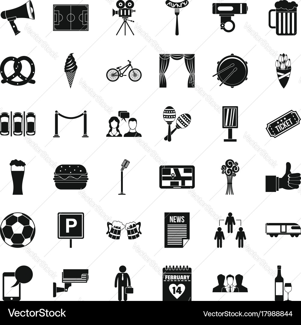 Development icons set simple style Vector Image