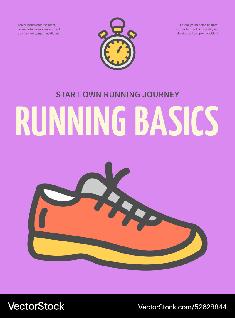 Marathon running basics concept vertical Marathon running basics concept vertical vector image