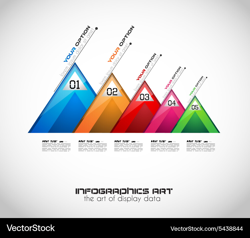 Modern abstract infographic template to display vector image
