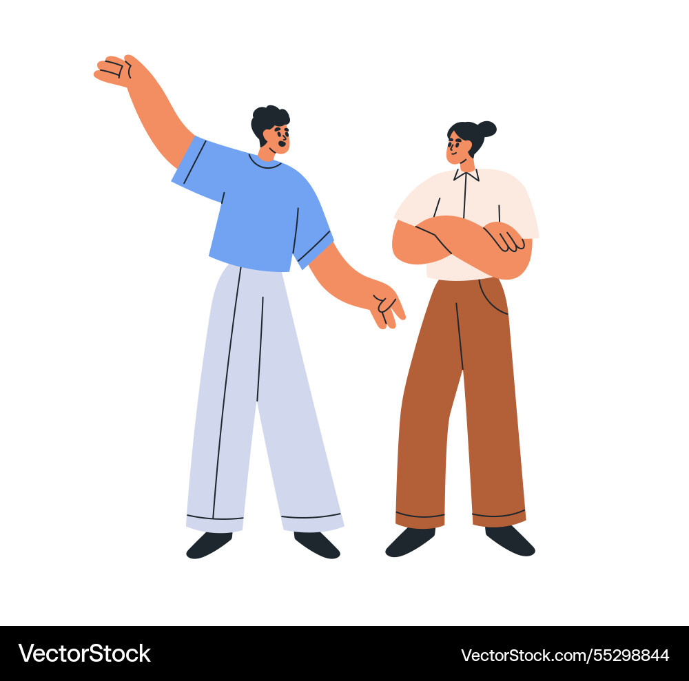 People in conversation excited man talking People in conversation excited man talking vector image