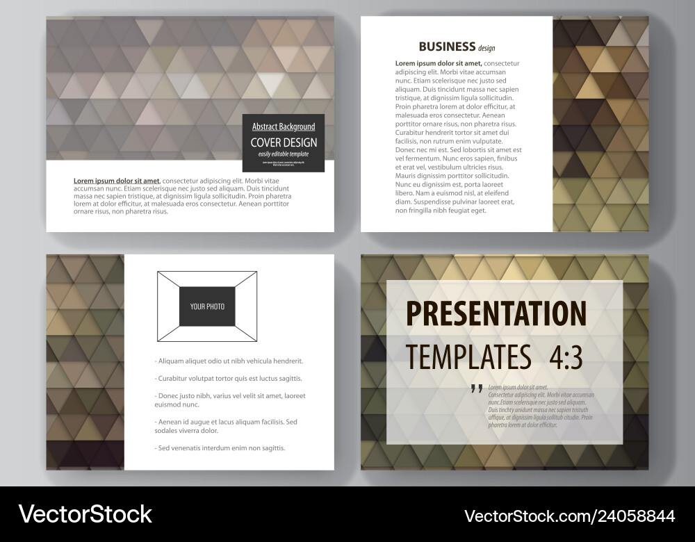Set of business templates for presentation slides Set of business templates for presentation slides vector image