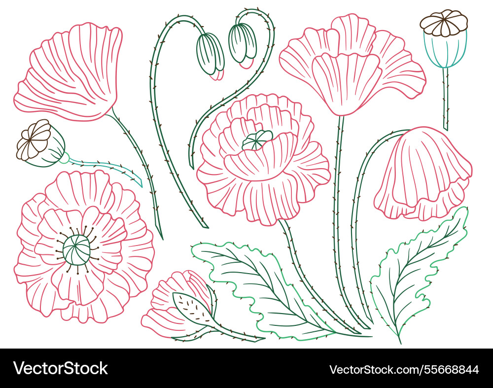 Set of color in hand draw style Set of color in hand draw style vector image