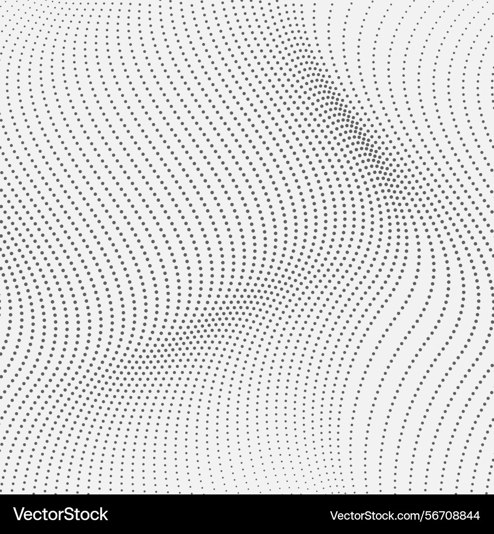 Wavy halftone dot lines abstract pattern Wavy halftone dot lines abstract pattern Vector Image