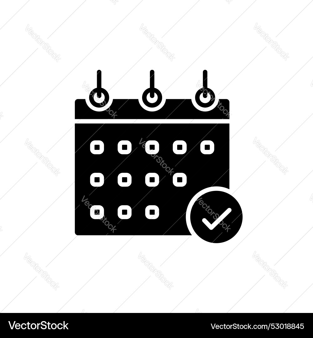 Calendar check icon set date available sign event vector image