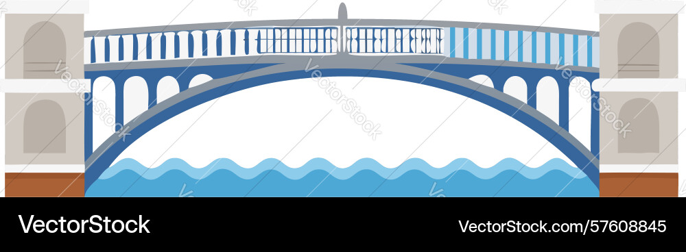 Classic arch bridge design generative ai Vector Image
