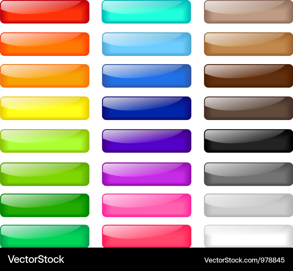 Colorful Web Buttons Vector Image