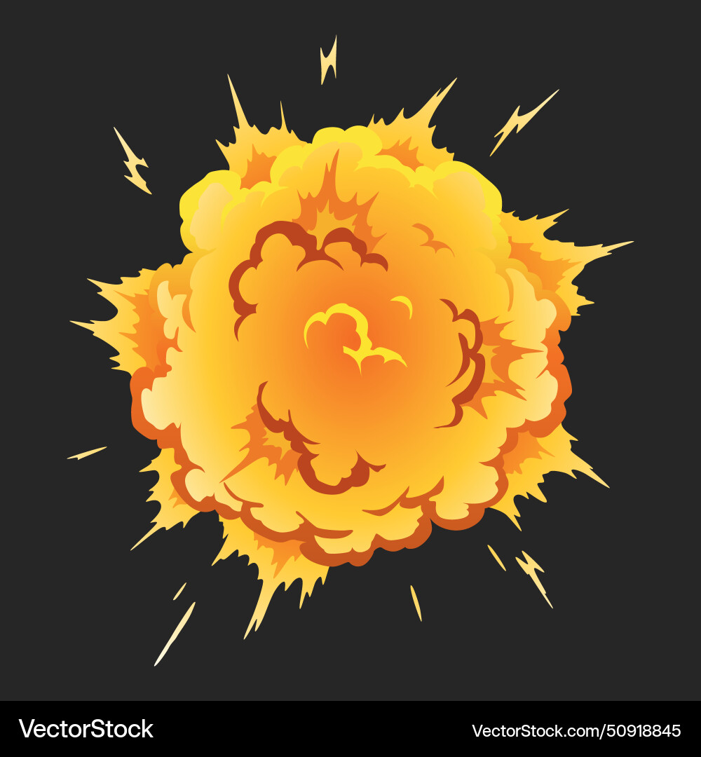 Explosion animation effect for game burst Explosion animation effect for game burst vector image
