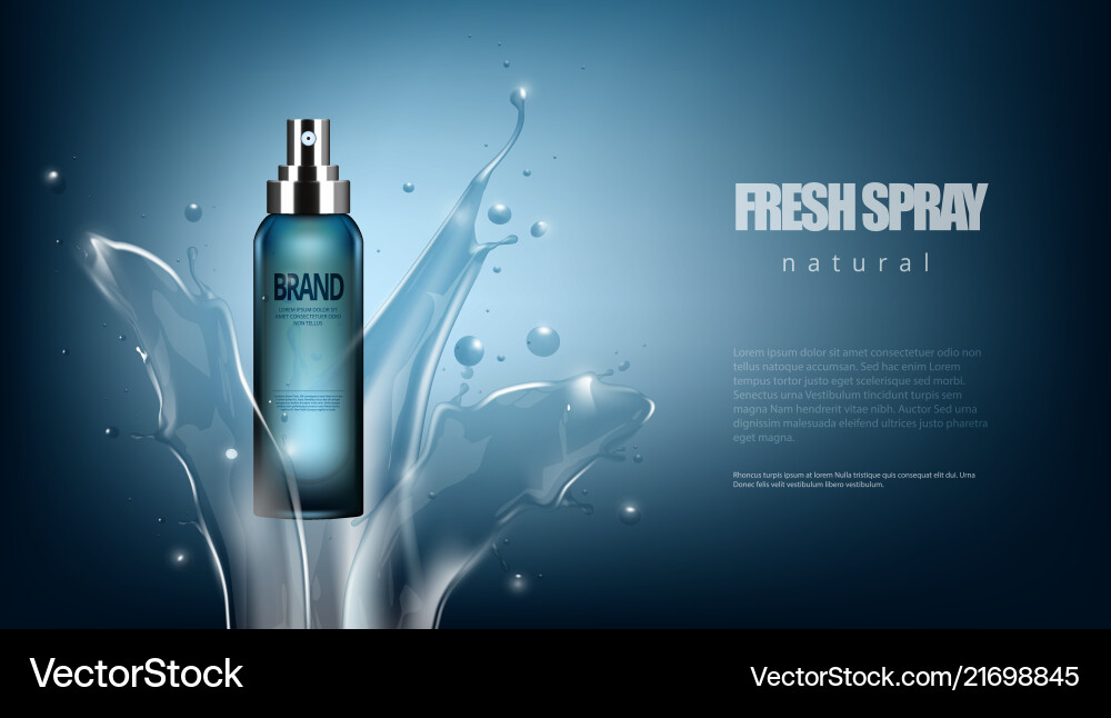 Luxus kosmetischen frischen Sprühflasche Werbung Luxus kosmetischen frischen Sprühflasche Werbung vektorbild