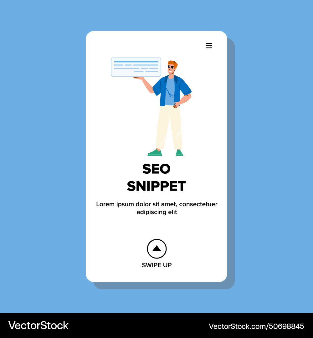 Search seo snippet Vector Image
