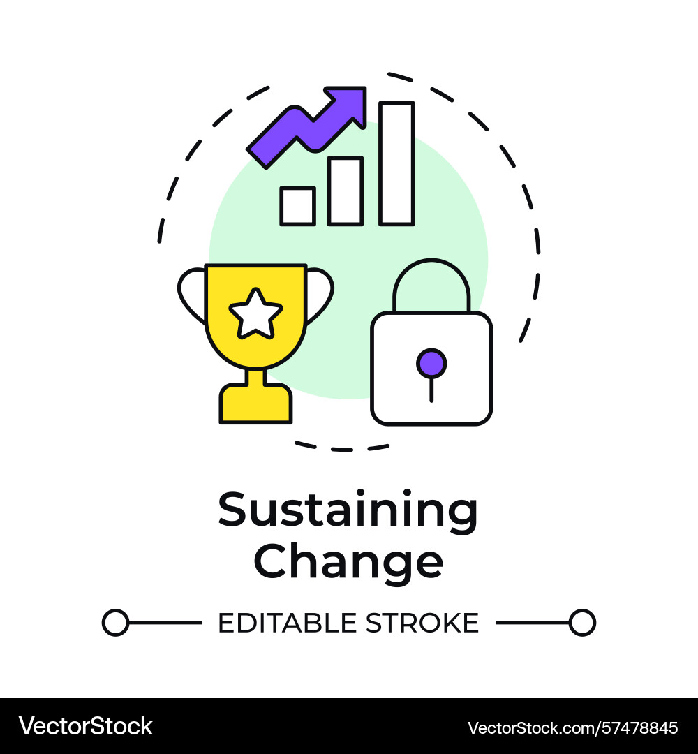 Sustaining change multi color concept icon Sustaining change multi color concept icon vector image
