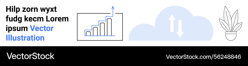Business analytics cloud synchronization Business analytics cloud synchronization vector image