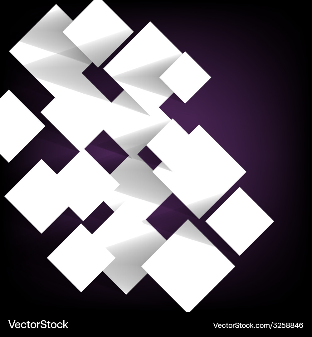 Geometric Square Pattern on Violet vector image