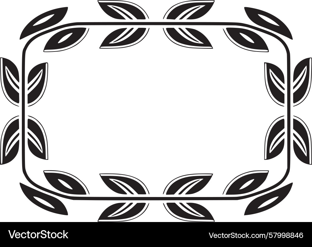 Leaf Border Pattern Vector Image