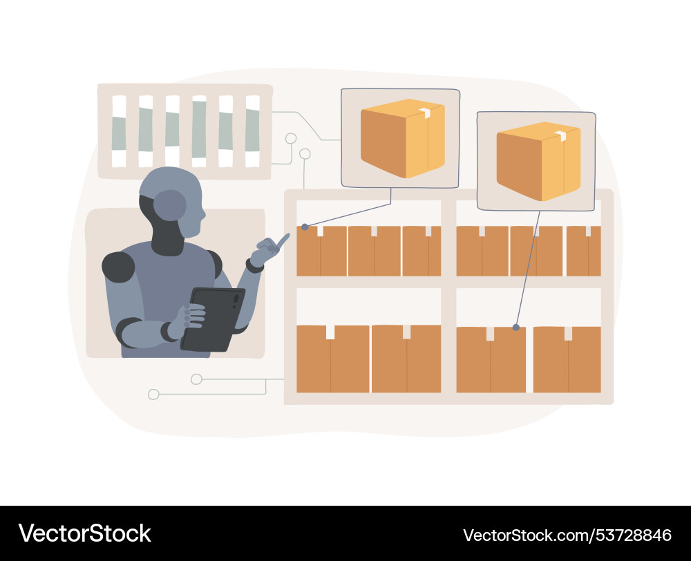 Predictive inventory analytics with ai abstract Predictive inventory analytics with ai abstract vector image