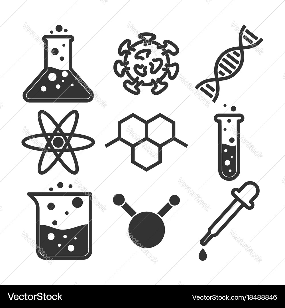 Science Icon Collection vector image