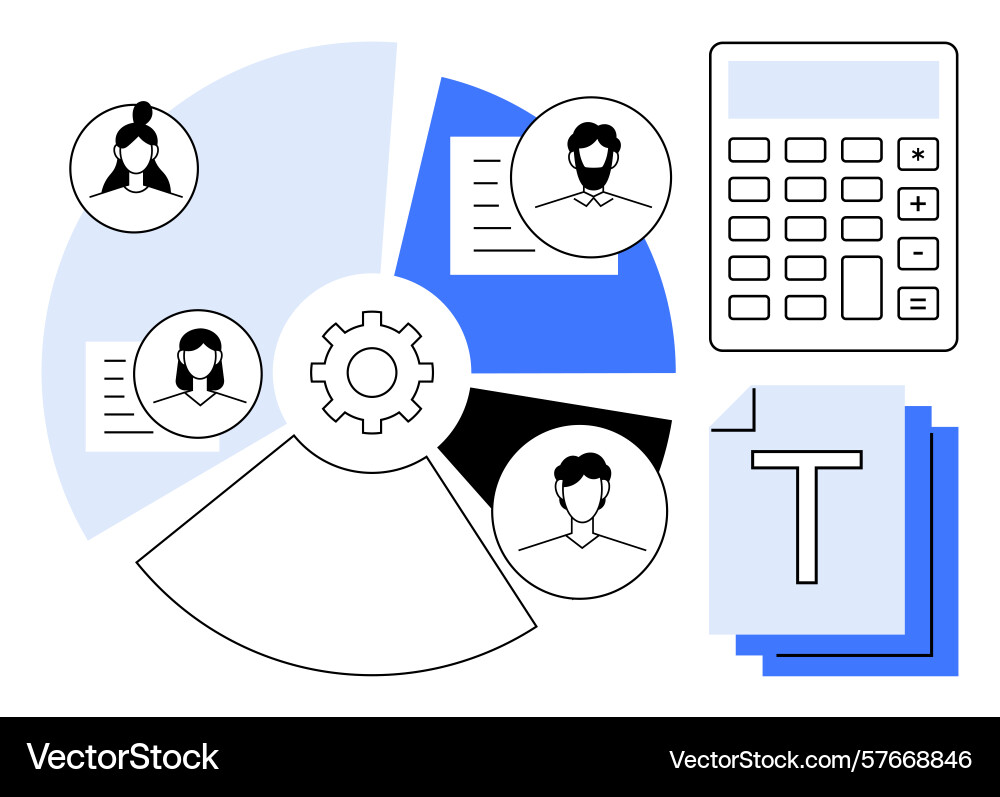 Team collaboration analytics and data Team collaboration analytics and data vector image
