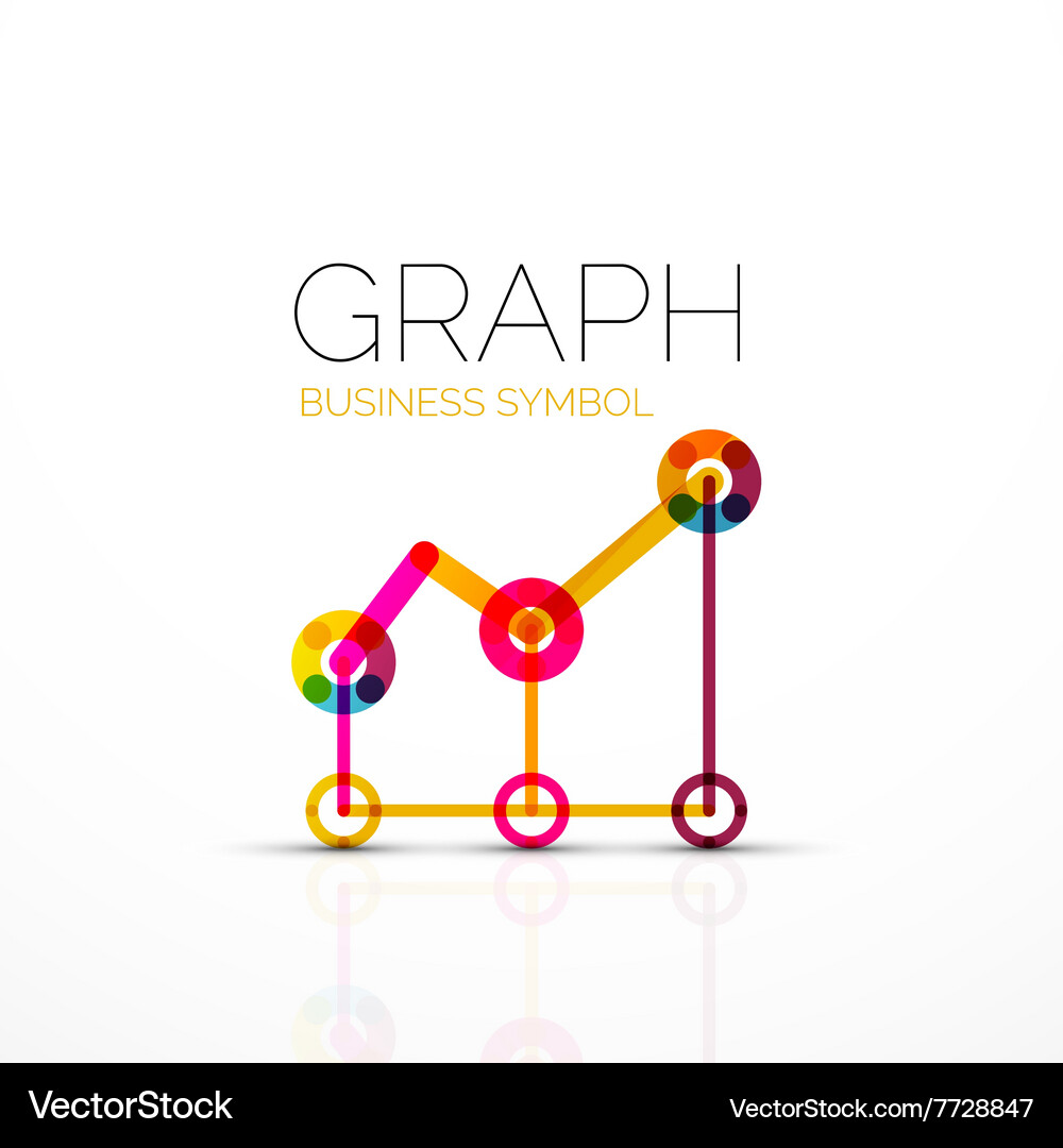 Abstract logo idea linear chart or graph Vector Image