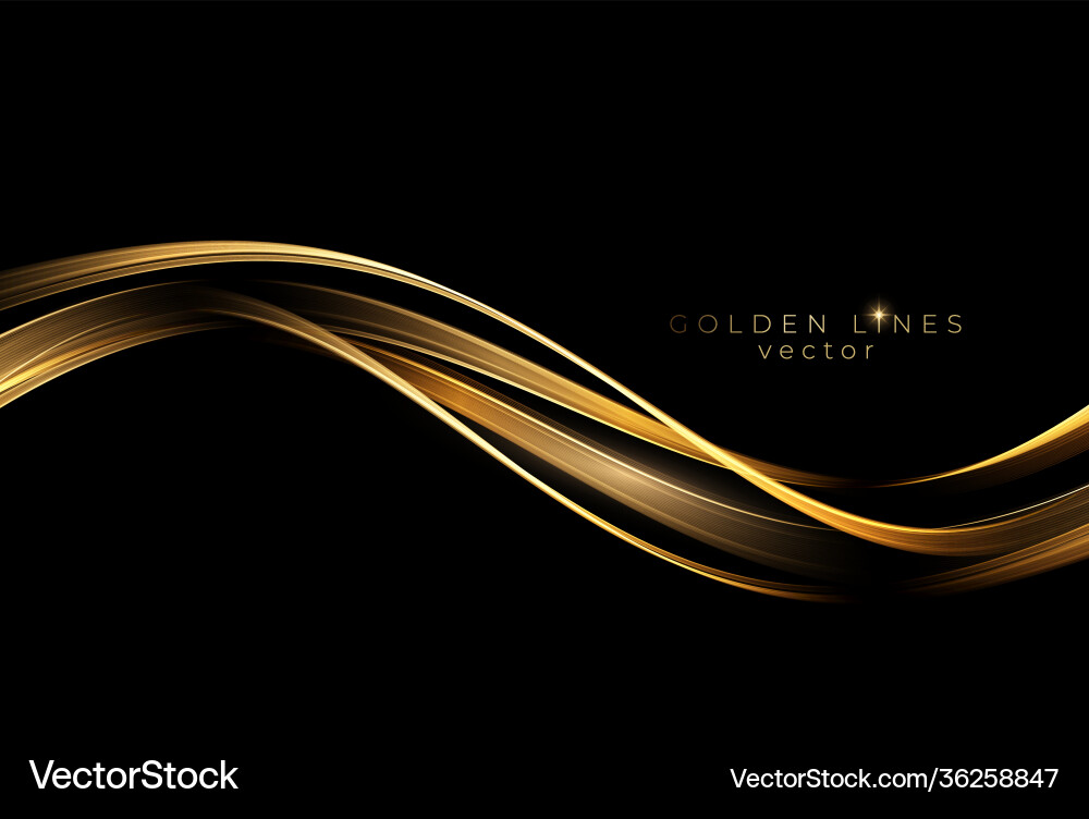 Abstract shiny color gold wave design element Abstract shiny color gold wave design element vector image