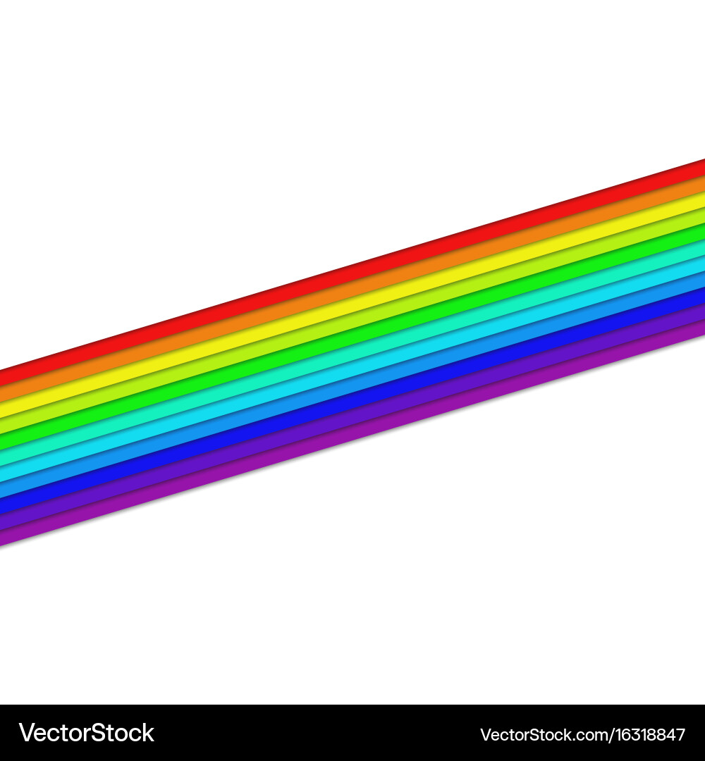 Angular Rainbow Stripes - Color Element vector image