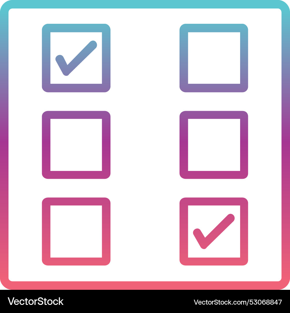 Checkbox line gradient design vector image