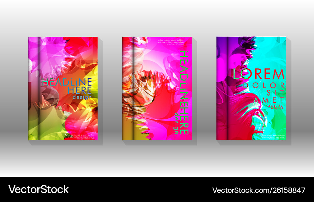 Design background cover with colorful abstract vector image