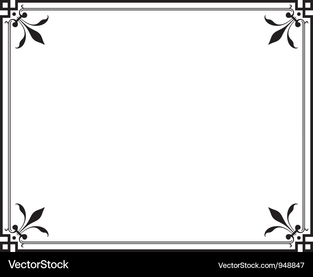 Elegant Black and White Frame vector image