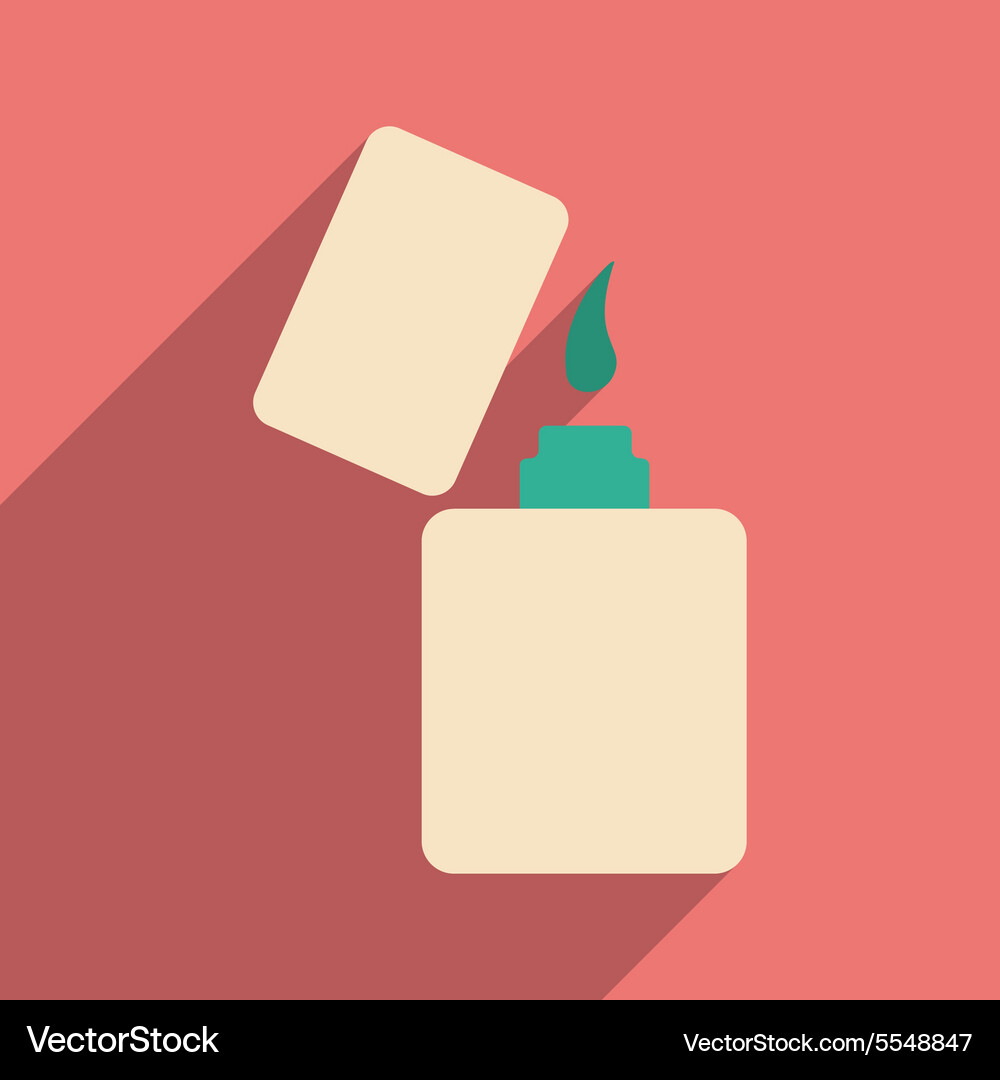 Flat with shadow icon and mobile application Vector Image