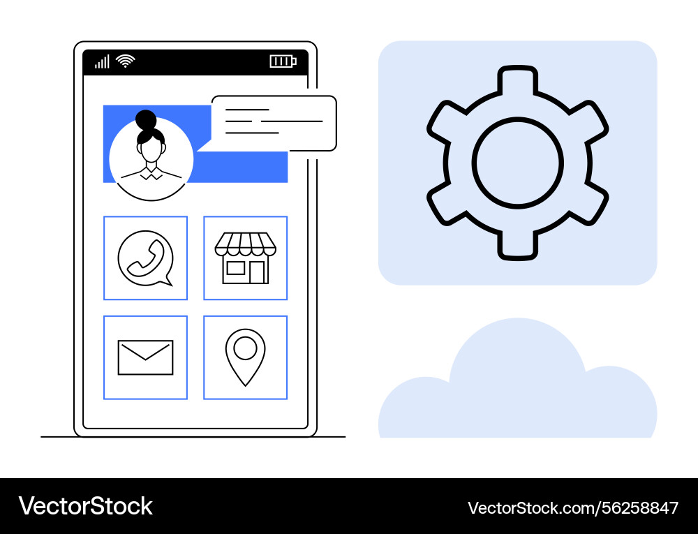 Mobile app dashboard with user profile Mobile app dashboard with user profile vector image