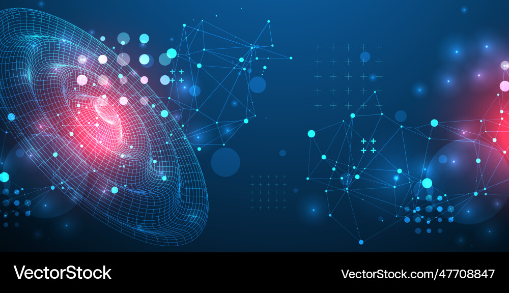Template for science and technology presentation Template for science and technology presentation Vector Image