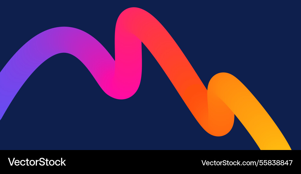 Template with colorful gradient squiggles shapes Vector Image