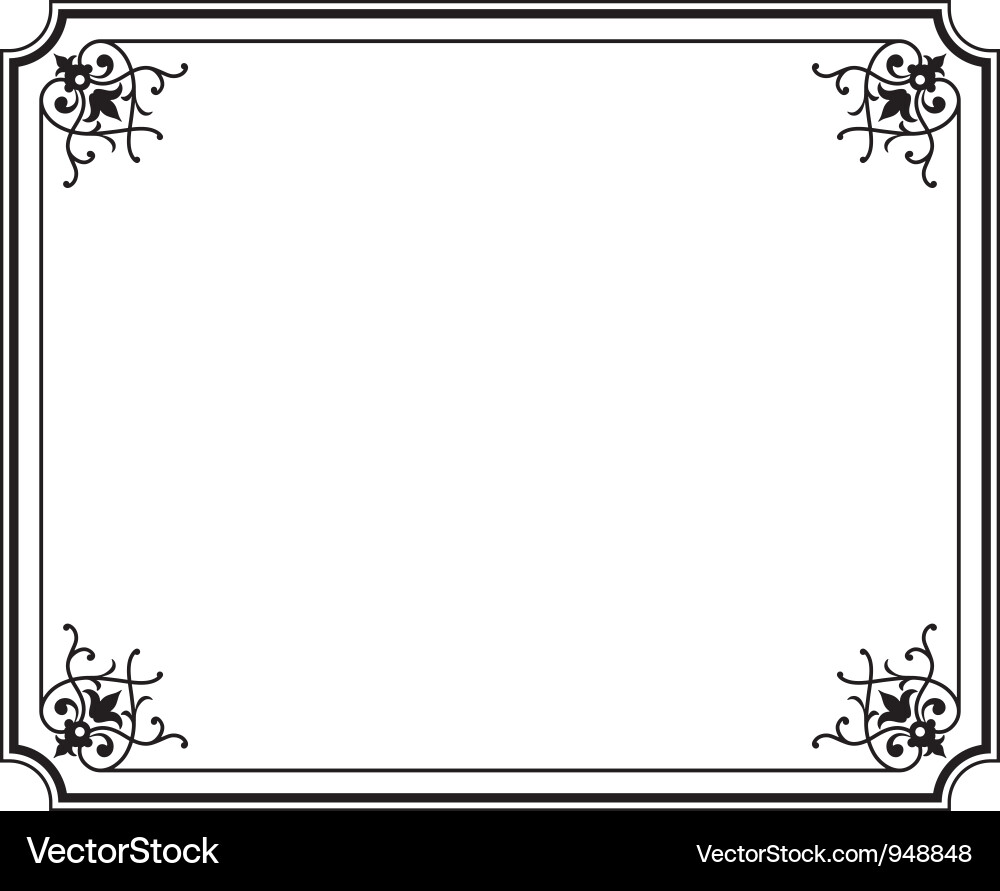 Elegant Black and White Frame vector image