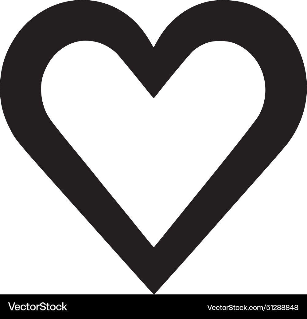 Heart - black and white Royalty Free Vector Image